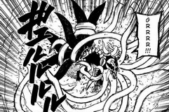 Naruto Yoko dengan tulang belulang
